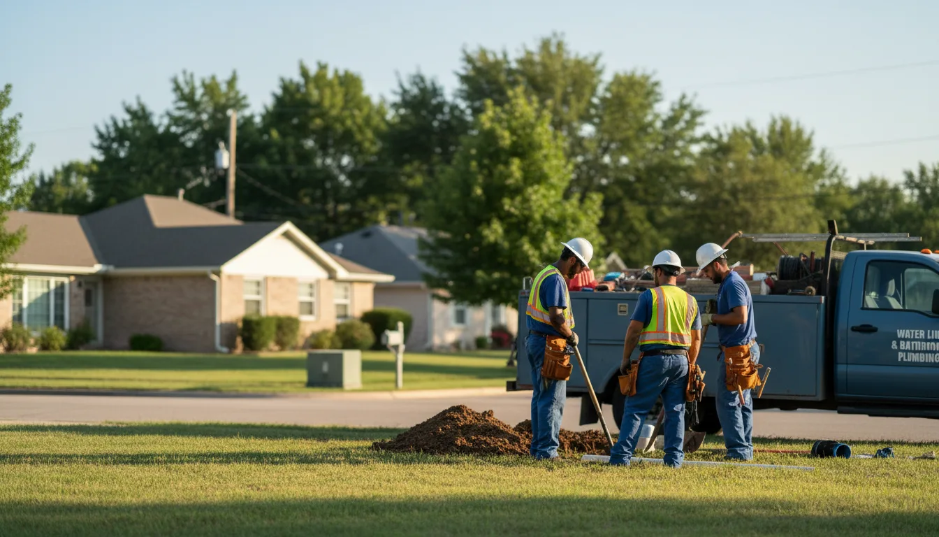 Residential water line and bathroom plumbing service in Steubenville, OH